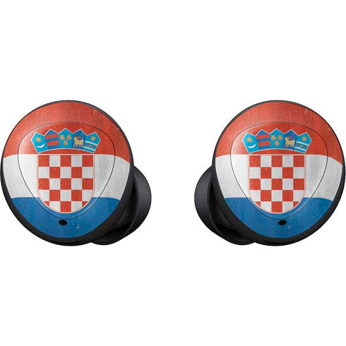 Croatia Flag Distressed Galaxy Buds Skin